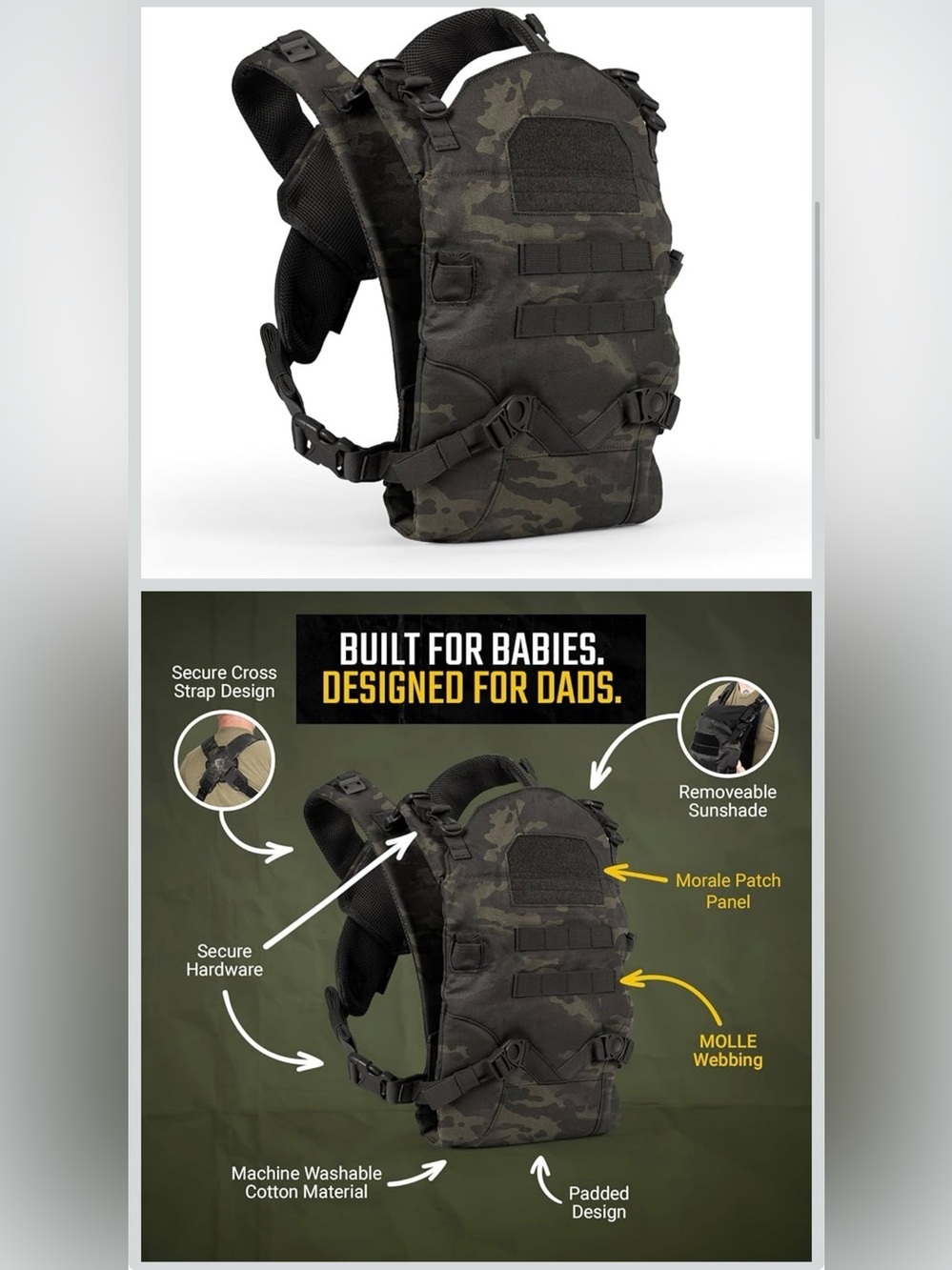 Tactical Gear Carrier - Black Camo - Picture 6 of 11